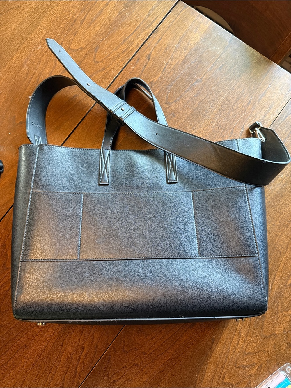 Calpak Haven 16" Laptop Tote Bag in Black - Picture 3 of 5